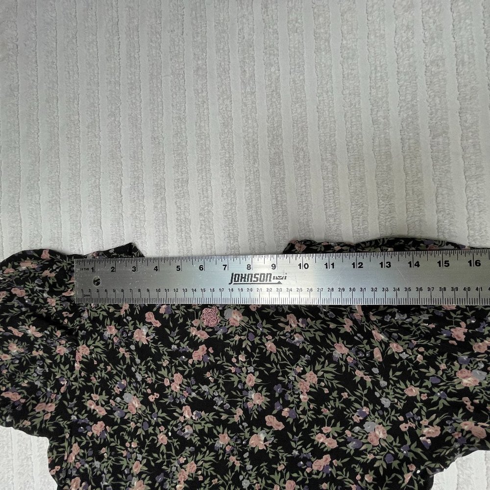 Vintage Le Chat Coco Kids Floral Print Pleated Long Sleeve A-Line Dress - Picture 4 of 9